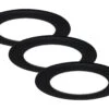 3er Set LED Einbauleuchte, Ø 12 Cm, 7 W, 600 Lm, Schwarz