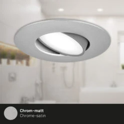 3er Set LED Einbauleuchte, 9 Cm, 3x 4,9W, 480lm, Chrom-matt -Briloner Store 87eb2cb84b939fecbd7ee617c5816f28