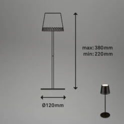 LED Akku-Tischleuchte 38 Cm 2,6W 280lm Schwarz -Briloner Store 888eba3f53c382ced2d5934fda1f640b