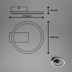 LED Deckenleuchte, 21 Cm, 5W, 500lm, Schwarz -Briloner Store 890c1f0a92657d4b14bdffb16e6d1f62