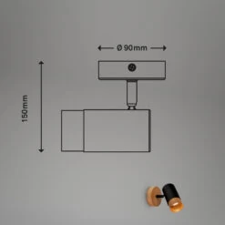 Briloner Plek Wandleuchte, Schwenkbar, Holz, 1-flammig, Schwarz -Briloner Store 89ee2aa78c5cb6d331c365a6390edea3