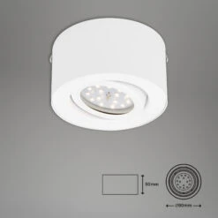 LED Aufbauleuchte, Ø 9 Cm, 5 W, Weiß -Briloner Store 8cbec576145beac770a6ff666c742f43
