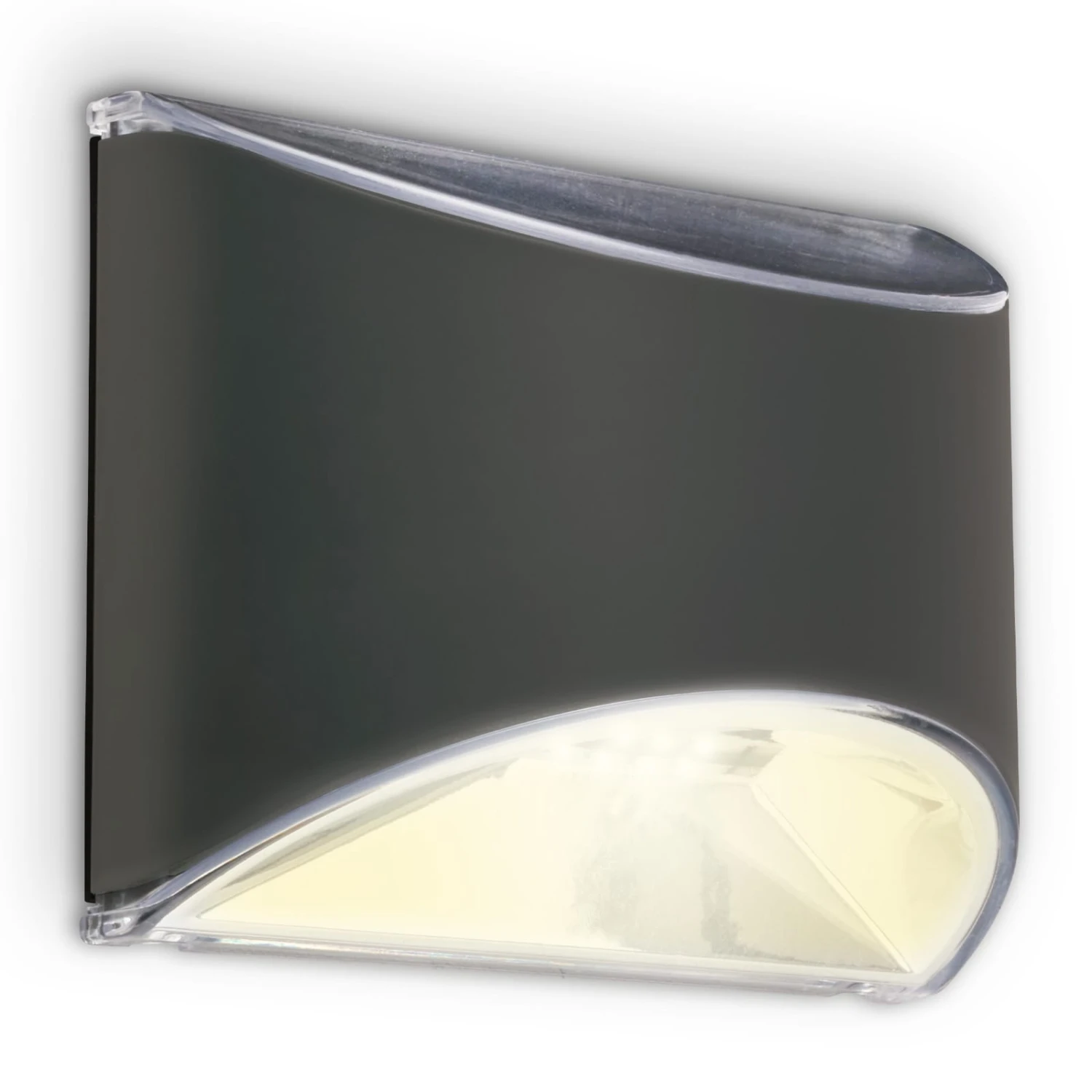 Solar LED Wandleuchte, 10 Cm, Anthrazit 1 Solar LED Wandleuchte, 10 Cm, Anthrazit