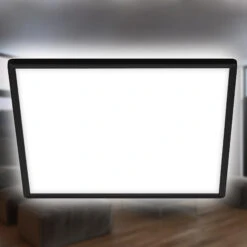 Briloner Slim LED Deckenleuchte, Backlight, Flach, Eckig, 29,3x29,3cm, Schwarz -Briloner Store 8faea43748dc4c57638318ca1d9255dd