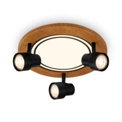 Deckenleuchte, 30 Cm, 3x GU10, Max. 9W, Schwarz