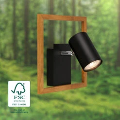 Briloner Frey Wandleuchte, Schwenkbar, 1-flammig, Holz, Schwarz 9 Briloner Frey Wandleuchte, Schwenkbar, 1-flammig, Holz, Schwarz -Briloner Store 8fc541f43cd8eeed37ee08a5c3b03cdf