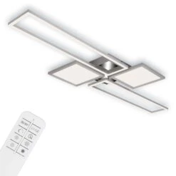 CCT LED Deckenleuchte, 120 Cm,50 W, Alu-Chrom