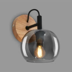 Wandleuchte, 21 Cm, 1x E14, Max. 10W, Holzfarben -Briloner Store 929d80cdbb2359508b8b8657ce0beb9f