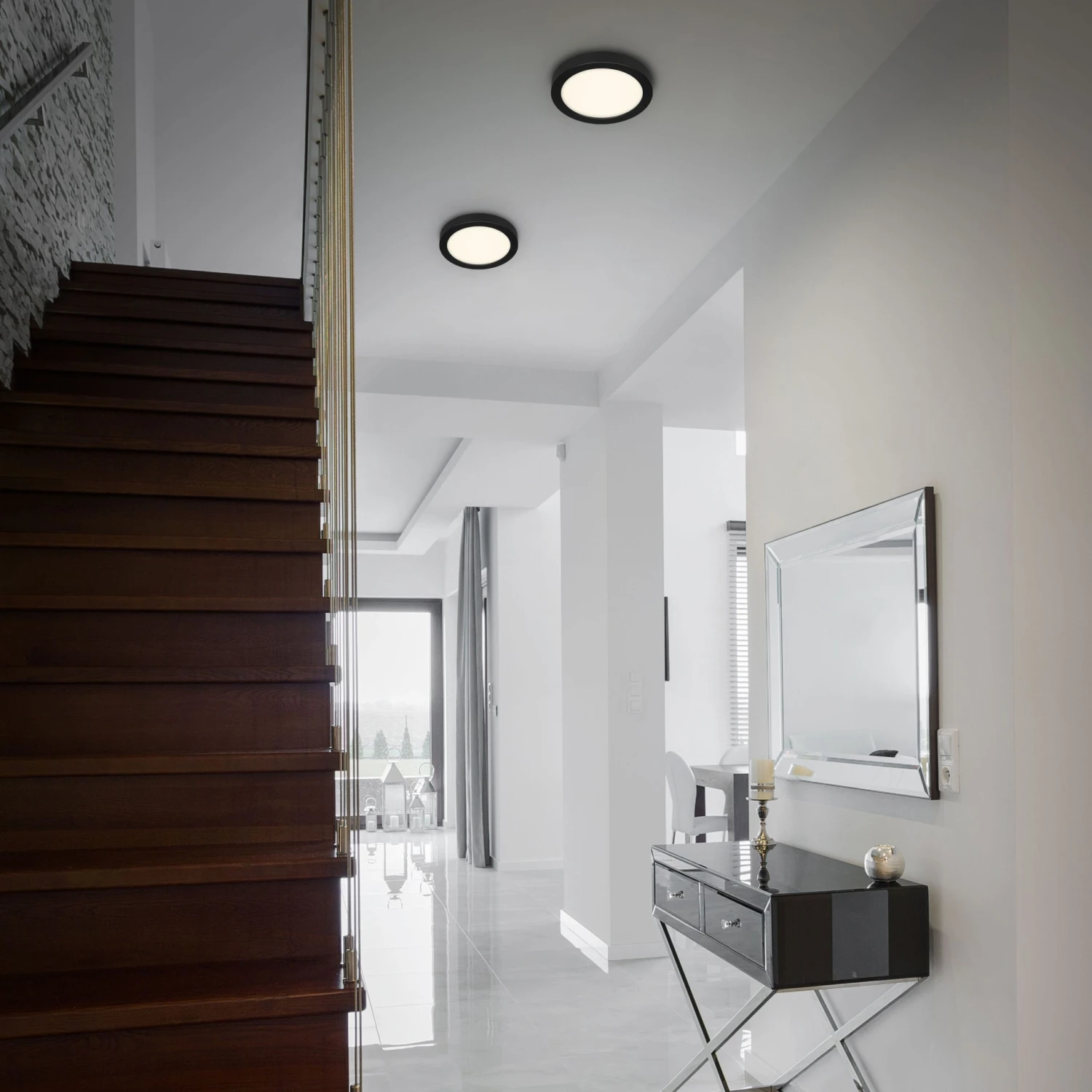 LED Deckenleuchte, Ø 22,5 Cm, 16,5 W, Schwarz 4 LED Deckenleuchte, Ø 22,5 Cm, 16,5 W, Schwarz – Bild 4