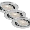 3er-Set Spot Einbauleuchte, Ø 8,6 Cm, 5,5 W, Alu