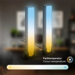 Smart LED RGBIC Tischleuchte, 24 Cm, 24W, 400lm, Schwarz -Briloner Store 972946ca592d80e06f37c0ba1a98c9ee