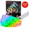 Pimp Your Stripe LED Strip 2m, RGBW Mit FB + Alu-Profil Silber