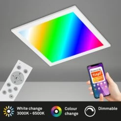 Smart CCT/RGB Panel, 29,5 Cm 18 W, Weiß -Briloner Store 9f21d24bfdfce909696e4f9fea53bbd7
