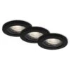 3er Set LED Einbauleuchte, Ø 8,5 Cm, 5 W, 400 Lm, Schwarz
