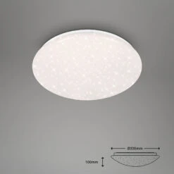 Sternenhimmel CCT RGB LED Deckenleuchte, Ø 33 Cm, 21 W, 2200 Lm, Weiß -Briloner Store 9fbdd26ff5ac32db3404679a744c43b0