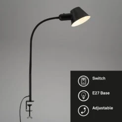 Klemmleuchte, Ø14 Cm, E27, Schwarz -Briloner Store a05dd6c54444649e90179cfbe3b45e30