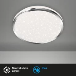 STERNENHIMMEL LED Deckenleuchte, Ø 28 Cm, 12 W, Chrom -Briloner Store a1cd28839ddac0e0d1dfb2e1049ec1e2
