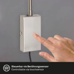 Touch Spotleuchte 69 Cm 1xGU10 5W 400lm Matt-nickel -Briloner Store a33eb29d643cc844fce198aba1e16b39