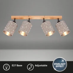 Briloner Stofa Deckenstrahler, Schwenkbar, Stoffbezug, Sternenoptik -Briloner Store a6f4bc89792a9284d020424724058be3