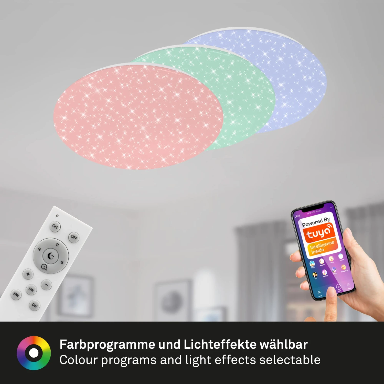 SMART LED Deckenleuchte, 50 Cm, 42 W, Weiß 4 SMART LED Deckenleuchte, 50 Cm, 42 W, Weiß – Bild 4