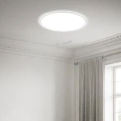 Briloner Slim LED Deckenleuchte, Backlight, Flach, Rund, 48cm, Weiß -Briloner Store aa9c7898a51d90193c8cfe834f332660