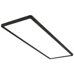 Briloner Slim LED Deckenleuchte, Backlight, Flach, Eckig, 58x20cm, Schwarz -Briloner Store aa9e13aa3727b8d21e56a695597e0d82