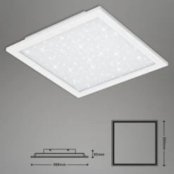 STERNENHIMMEL LED Panel, 59,5 Cm, 4100 LUMEN, 38 WATT, Weiß -Briloner Store ab3924ef23371af96350f0c4542ded97