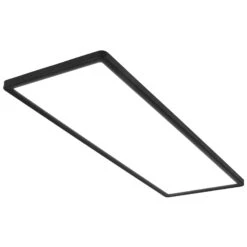 Briloner Slim LED Deckenleuchte, Backlight, Flach, Eckig, 58x20cm, Schwarz