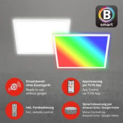 B Smart RGB/W-LED Panel, 42 Cm, LED-Platine, 22 W, 2700 Lm, Weiß -Briloner Store b smart rgb w led panel weiss 187350a1e67e6410ef890a56eeff501b