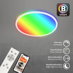 B Smart RGB/W-LED Panel, Ø 42 Cm, LED-Platine, 22 W, 2700 Lm, Weiß -Briloner Store b smart rgb w led panel weiss 5171b198f1630183b2025a2029fbceee