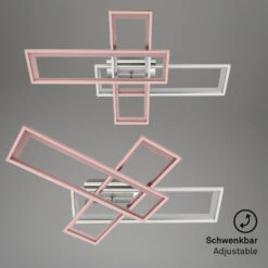 B Smart CCT LED Deckenleuchte, 104 Cm, LED-Platine, 66 W, 6600 Lm, Alufarbig-chrom -Briloner Store b smart wifi bluetooth cct led deckenleuchte alu chrom led6 freisteller2 533c7c145763de80b729fdb603177548