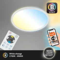 CCT LED Panel, Ø 42 Cm, 22 W, 3000 Lm, Weiß -Briloner Store b smart wifi bluetooth ultraflaches cct led panel mit backlighteffekt titelbild 25866df3c3fe901550eab734830ee3ff