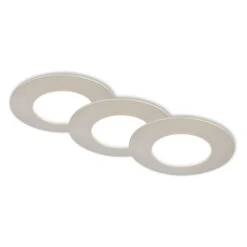 Briloner Store 45 3er Set CTS Einbauleuchte, 9 Cm, 4,9W, 580lm Matt-nickel