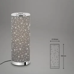 STERNENHIMMEL LED Tischleuchte, Ø 13 Cm, 5 W, Grau-Chrom 11 STERNENHIMMEL LED Tischleuchte, Ø 13 Cm, 5 W, Grau-Chrom -Briloner Store b0ae414078b82be478f34cc8b327b2d7