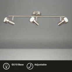 Briloner Sub Deckenstrahler, Schwenkbar, Warmweißes Licht, Matt-Nickel -Briloner Store b2737cb8c6da3e5acf7346e88a1a5a50