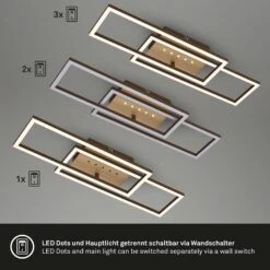 LED Deckenleuchte, 56 Cm, Memory, 30W, 2850lm, Braun-gold 10 LED Deckenleuchte, 56 Cm, Memory, 30W, 2850lm, Braun-gold -Briloner Store b37a46ce4a0656f3aa0acb40b6fabbfd