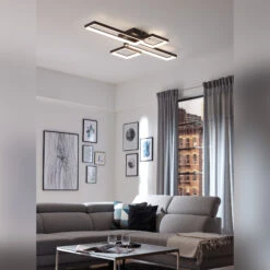 LED CCT Frame 110 Cm 40W 2x800lm 2x2200lm Schwarz -Briloner Store b5c25961025888bb0870fa52572bab55