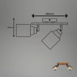 Briloner Royk Deckenstrahler, Rauchglas, Schwenkbar, 2-flammig, Holzbasis 11 Briloner Royk Deckenstrahler, Rauchglas, Schwenkbar, 2-flammig, Holzbasis -Briloner Store b6c8dcfc7102c26cc8eb2bf612b89925