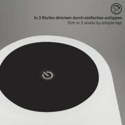 LED Akku Tischleuchte Ø12,5 Cm, LED-Modul, 3W, 350 Lm, Schwarz -Briloner Store b82e93cef5207d864663fa2978ed4044