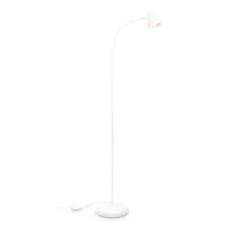 Stehleuchte, 127,5 Cm, 1x GU10, Max. 9W, Weiß