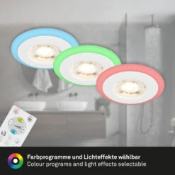 LED Einbauleuchten-Set, Ø8,4 Cm, 3x LED, 5 W, 460 Lm, Weiß -Briloner Store bddccce31993511ccb514b6c62743579