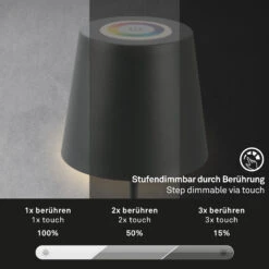 Briloner Tischlampe Kabellos, Touch, Buntes RGB+W Licht, Höhenverstellbar -Briloner Store be859f8a6d1e8ee5a33bd5898fc5e17b