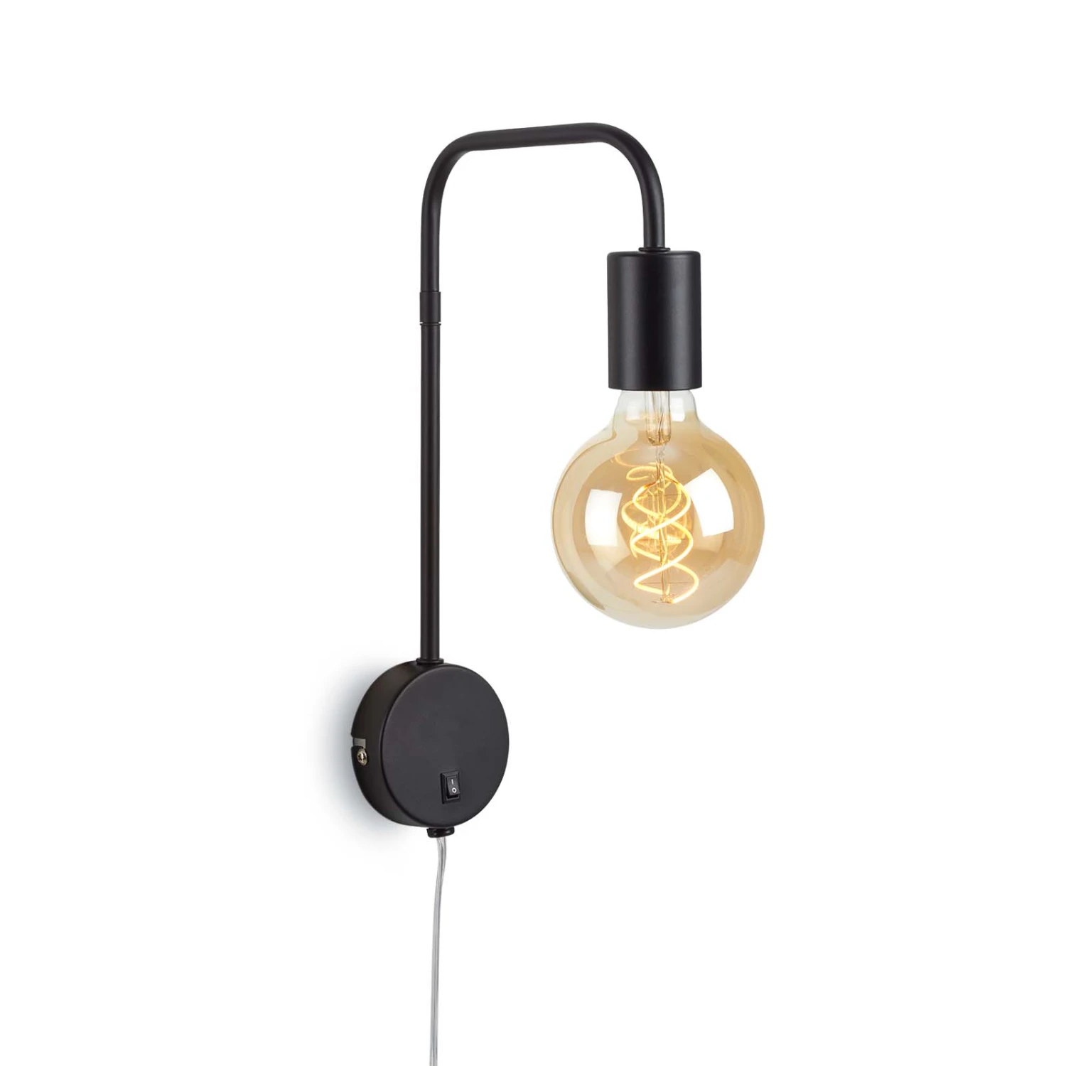 Briloner Alva Wandleuchte, Schwenkbar, An-Aus, Kabel, Schwarz-Gold 1 Briloner Alva Wandleuchte, Schwenkbar, An-Aus, Kabel, Schwarz-Gold