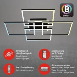 CCT LED Deckenleuchte, 72,4 Cm, 50 W, 5500 Lm, Schwarz -Briloner Store bsmart wifi bluetooth cct led decken und wandleuchte mit mit tellicht funktion bc22890420dc83f5ecab8517f83409b8