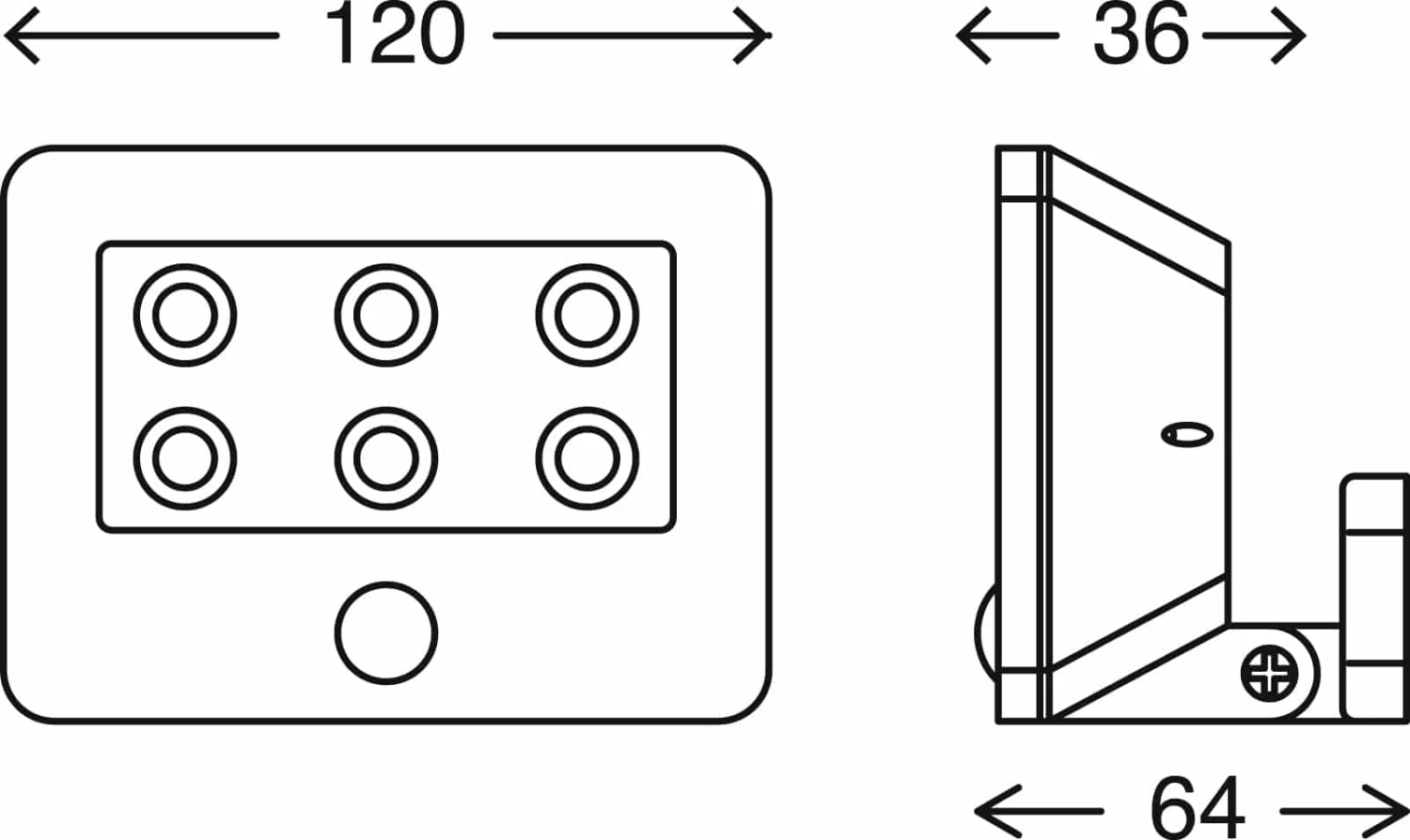 Sensor LED Außenleuchte 12 Cm 6x0,06W 7lm Titan 2 Sensor LED Außenleuchte 12 Cm 6x0,06W 7lm Titan – Bild 2