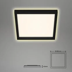 LED Deckenleuchte, 29,6 Cm, 18 W, Schwarz -Briloner Store c1f93255cff04ca2f68c02191d97c531