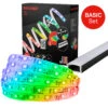 Pimp Your Stripe LED Strip 2m, RGBW Mit FB + Alu-Profil Schwarz