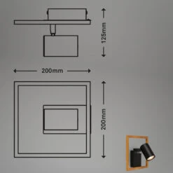Briloner Frey Wandleuchte, Schwenkbar, 1-flammig, Holz, Schwarz 13 Briloner Frey Wandleuchte, Schwenkbar, 1-flammig, Holz, Schwarz -Briloner Store c65d681aa149f42dc9328bad25922fba