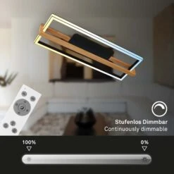 CCT Deckenleuchte, 84 Cm, 50W, 5000lm, Schwarz -Briloner Store c8f352f3c277090055b6a23bbb779288