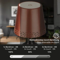 Briloner Flaska Flaschenlampe LED, Touchdimmer, Akku, Kupferfarbig -Briloner Store c9ab3def0d69b1aaa27406c3491d3f2f